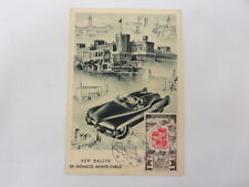 1955 Rallye XXV Monte Carlo Postcard with Stamp Monaco Post Card - Original  picture