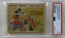 1935 Mickey Mouse Gum Card Type I It's Raining Cats #2 WALT DISNEY PSA PR 1 picture