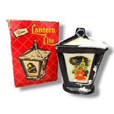 1950's Penn Wax Works Lantern Lite Christmas Candle Original Box Never Lit (c)  picture