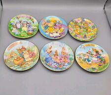 Vintage Avon Easter Plates 22K Gold Trim 1991 to 1996 Set Of 6 picture