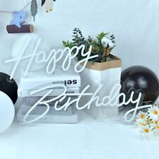 Happy Birthday LED Neon Sign Light for Birthday Party Home Wall Decor Warm White picture