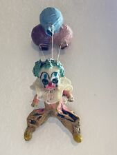 Vintage Paper Mache Clown With 3 Floating Balloons Hand Painted picture