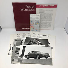 1990 Porsche 911 Carrera 2 Press Kit Complete Letter Specs Photographs Folder picture