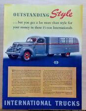 1939 magazine ad for International Trucks - 1 1/2 Ton Model D-30, Outstanding  picture