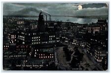 1909 Detroit Majestic Building Night Aerial View Michigan Mich Souvenir Postcard picture