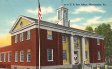 Postcard VA Martinsville Virginia U.S. Post Office Linen Vintage Old PC e497 picture