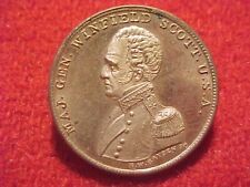 1852 WINFIELD SCOTT POLITICAL CAMPAIGN TOKEN ~ WOUNDED SOLDIER ~  ESTATE ITEM picture