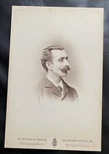 1880s-90s Billy Edwards Bare Knuckle Boxing HOF London Boxing Cabinet Card IBHOF picture
