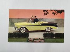 Original 1956 Postcard Chevrolet Bel Air Convertible Onyx Black Crocus Yellow picture