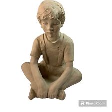 Austin Prod Inc Boy Thinking 1979 Statuary Sculpture Son Clay Art Figurine 6 in picture