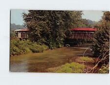 Postcard Helmick Covered Bridge Coshocton County Ohio Killbuck Creek USA picture