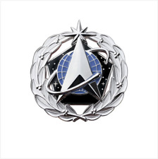 GENUINE U.S. SPACE FORCE IDENTIFICATION BADGE: SPACE STAFF - DRESS MINIATURE picture