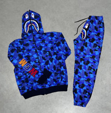 Embroidered Bape Tracksuit Set - Blue picture