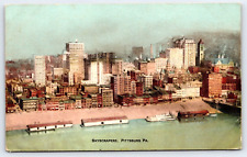 Pittsburg PA-Pennsylvania, Skyscrapers, Buildings, Antique, Vintage Post Card picture