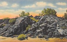 D0485 Volcanic Lava seen from Arizona & Nevada Highways - 1941 Teich Linen Postc picture