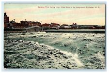 1908 Genesee River in High Water, Rochester New York NY Antique Postcard picture