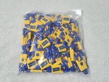 Lot of Blockbuster Video Store Plastic Keychains w/ Ring Spring Hook Blue/Yellow picture