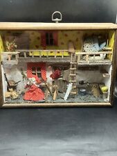 Taxidermy Mouse House Shadow Box, Handmade Folk Art picture