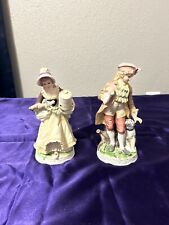 Vintage Royal Crown Boy With Dog And Girl Figurine  picture