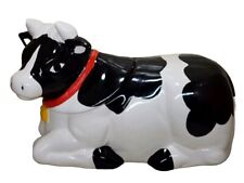 Vintage AMC.NY.NY. Mooing Cow Ceramic Cookie Jar. Battery Oper. Needs BATTERY picture