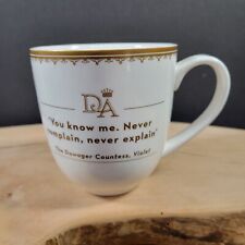 Downton Abbey 2015 Coffee Tea Ceramic Mug Cup World Market Violet Quote Gold Rim picture