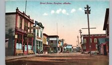 DOWNTOWN MAIN STREET douglas ak original antique postcard alaska history picture
