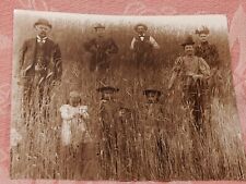 1880s Victorian Era Family In Wheat Field Photo Reprint  picture
