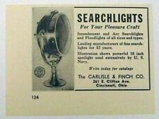 1946 Print Ad Carlisle & Finch Co. US Navy Searchlights Cincinnati,Ohio picture