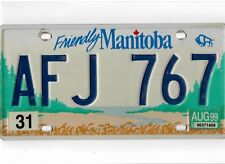MANITOBA passenger 1999 license plate 