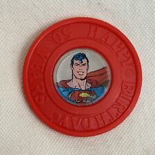1982 Happy Birthday Superman Red Coin DC Comics 50 Years Anniversary Burger King picture