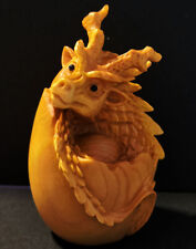8 * 5.4 * 4.7 CM Hand Carved Boxwood Carving Netsuke - Dragon in Egg picture