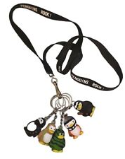 Star Awards Penguin  Keychain Lot of 5 With Lanyard Vintage  1979-80s picture