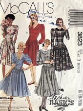 1990's McCall's Misses' Dress Pattern 3823 Size 8-12 UNCUT picture