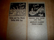 Sandy Says Matchbook Covers Lot of 2 picture