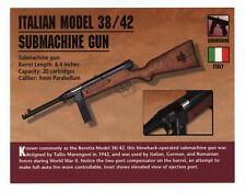 Italian Model 38 / 42 Submachine Gun Atlas Classic Firearms Card picture