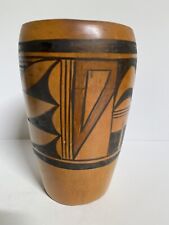 Early 20th Century Hopi Pueblo Indian Polychrome Pottery Cylinder Vase 6.3x4