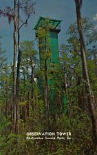 Observation Tower at Okefenokee Swamp Park, Georgia vintage unposted postcard picture