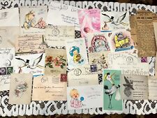 Lot of 24 1950s 1960s Vintage Letter Ephemera, Greeting Cards, Junk Journaling picture