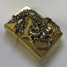 ZIPPO Dragon Gold Turquoise Dragon God Lucky Charm picture