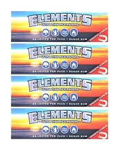 4x Elements 1 1/4 Rolling Paper Ultra Thin w/magnet 50 Papers FREE USA Shipping picture