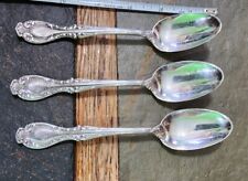 😜LOT OF 3 ANTIQUE c1896 JOAN SILVERPLATED TEASPOONS/ TEA SPOON🍵 🔎👀 picture