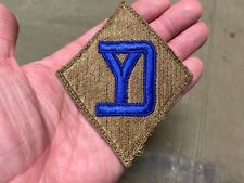 ORIGINAL WWII US 26TH INFANTRY DIVISION SLEEVE INSIGNIA PATCH-RARE GREEN BACK picture