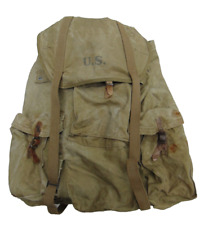 Vintage U.S. WW II 1942 Canvas Rucksack with steel frame, Good cond.,  picture