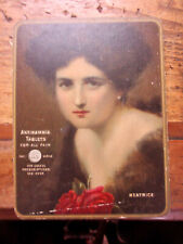 Antikamnia Tablets 1910 Thick Cardstock. Calendar & Dosage Info ( Beatrice ) picture