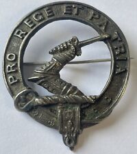 Vintage 1946 925 Sterling Silver Clan Cameron Badge 18.5 Grams Scotland picture