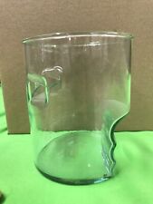 1 Vintage RARE Post Modern Geometric Drinking Glass with Finger Indentations picture