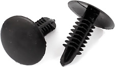 100Pcs 4.7mm Hole Plastic Rivets Fastener Push Clips Black for Car Auto Fender picture