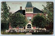 Knox Indiana IN Postcard Knox Public School Building Exterior Scene 1910 Antique picture