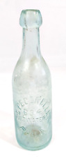 C Pecorelli Aqua Blob Top Beer Bottle Applied 634 Fitzwater Street Philadelphia picture