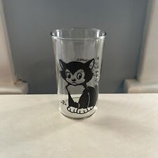 Vtg 1940’s Figaro Cat Pinocchio Walt Disney Productions 5” Drinking Glass Libbey picture